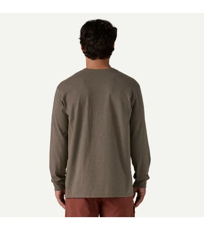 Patagonia Long Sleeve Shop Sticker Pocket Responsibili-Tee M's